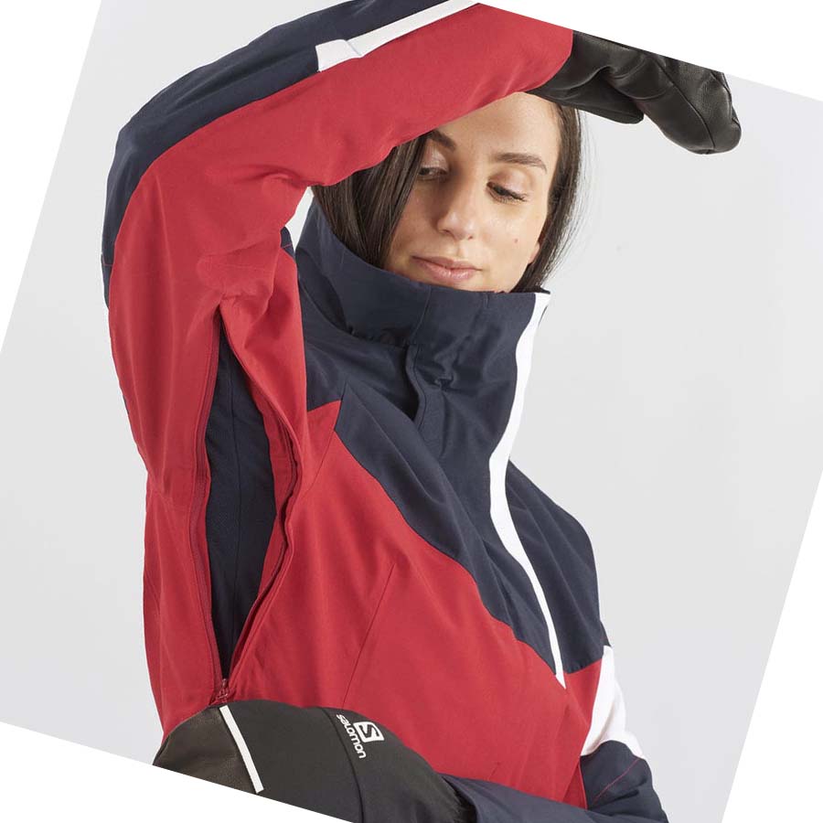 Chaquetas De Esquí Salomon SPEED Mujer Rojos | MX 2417VRW